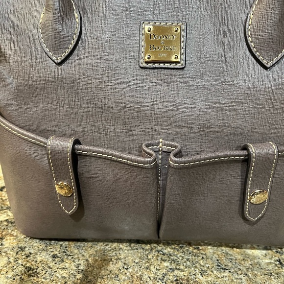 DOONEY & BOURKE EUC Crescent Leather Tote Bag In Elephant - Picture 5 of 11